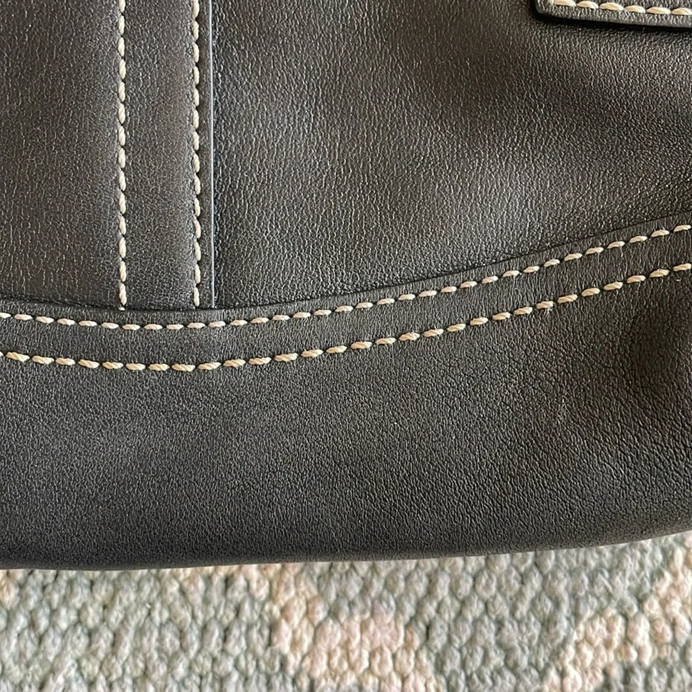 COACH Black Leather Wristlet - Picture 7 of 10